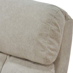 كرسي استرخاء ثابت فخم قماشي بيهكل معدني كافيه