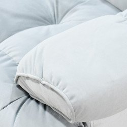 كرسي استرخاء فخم هزاز دوار بحامل جوال رمادي فاتح كرسي استرخاء فخم هزاز دوار بحامل جوال رمادي فاتح