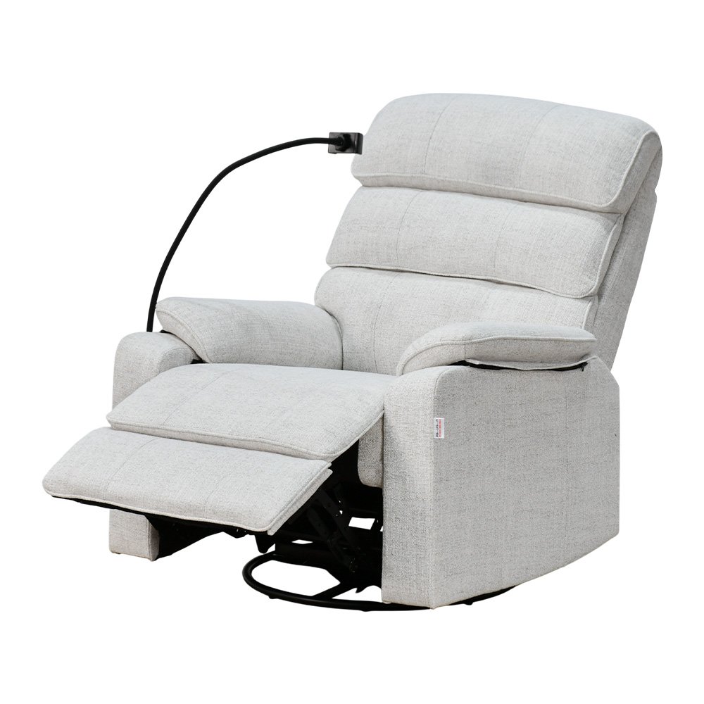 كرسي استرخاء فاخر هزار دوار بحامل جوال أوف وايت