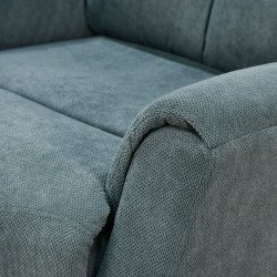 كرسي استرخاء ثابت فخم قماشي بهيكل معدني رمادي غامق