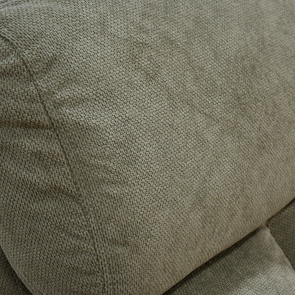 كرسي استرخاء ثابت فخم قماشي بيهكل معدني بني