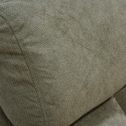 كرسي استرخاء ثابت فخم قماشي بيهكل معدني بني