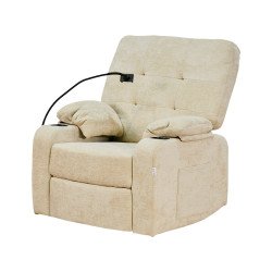 كرسي استرخاء فخم هزاز دوار مع حامل جوال بيج