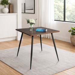 طاولة طعام مفردة من الخشب والمعدن 80X80 سم