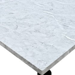 طاولة طعام خشب بأرجل معدنية 4 كراسي رمادي