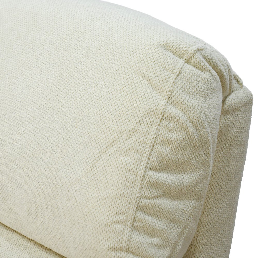 كرسي استرخاء هزاز فخم قماشي بيهكل معدني أوف وايت