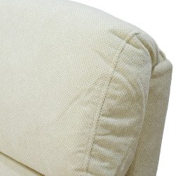 كرسي استرخاء هزاز فخم قماشي بيهكل معدني أوف وايت