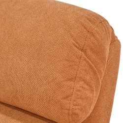 كرسي استرخاء هزاز فخم قماشي بهيكل معدني برتقالي