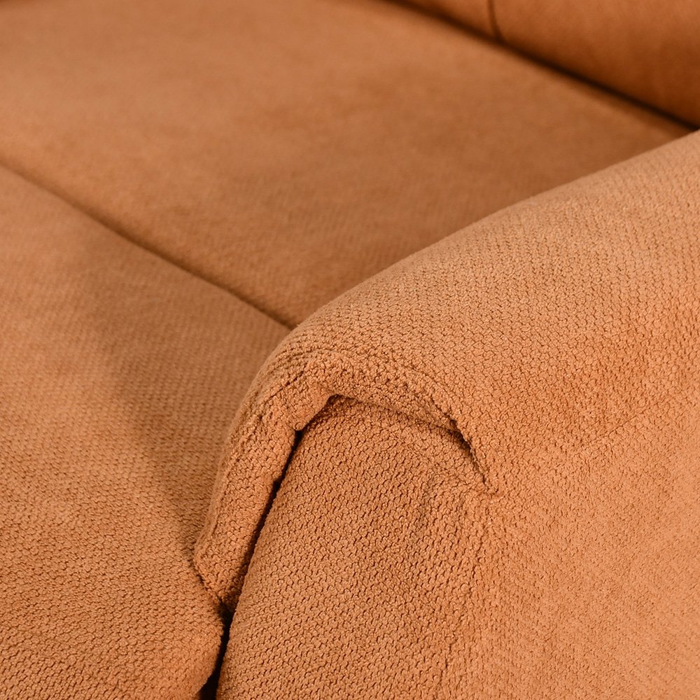 كرسي استرخاء هزاز فخم قماشي بهيكل معدني برتقالي