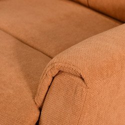 كرسي استرخاء هزاز فخم قماشي بهيكل معدني برتقالي