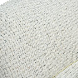 كرسي استرخاء فخم هزاز دوار قماشي مودرن أوف وايت