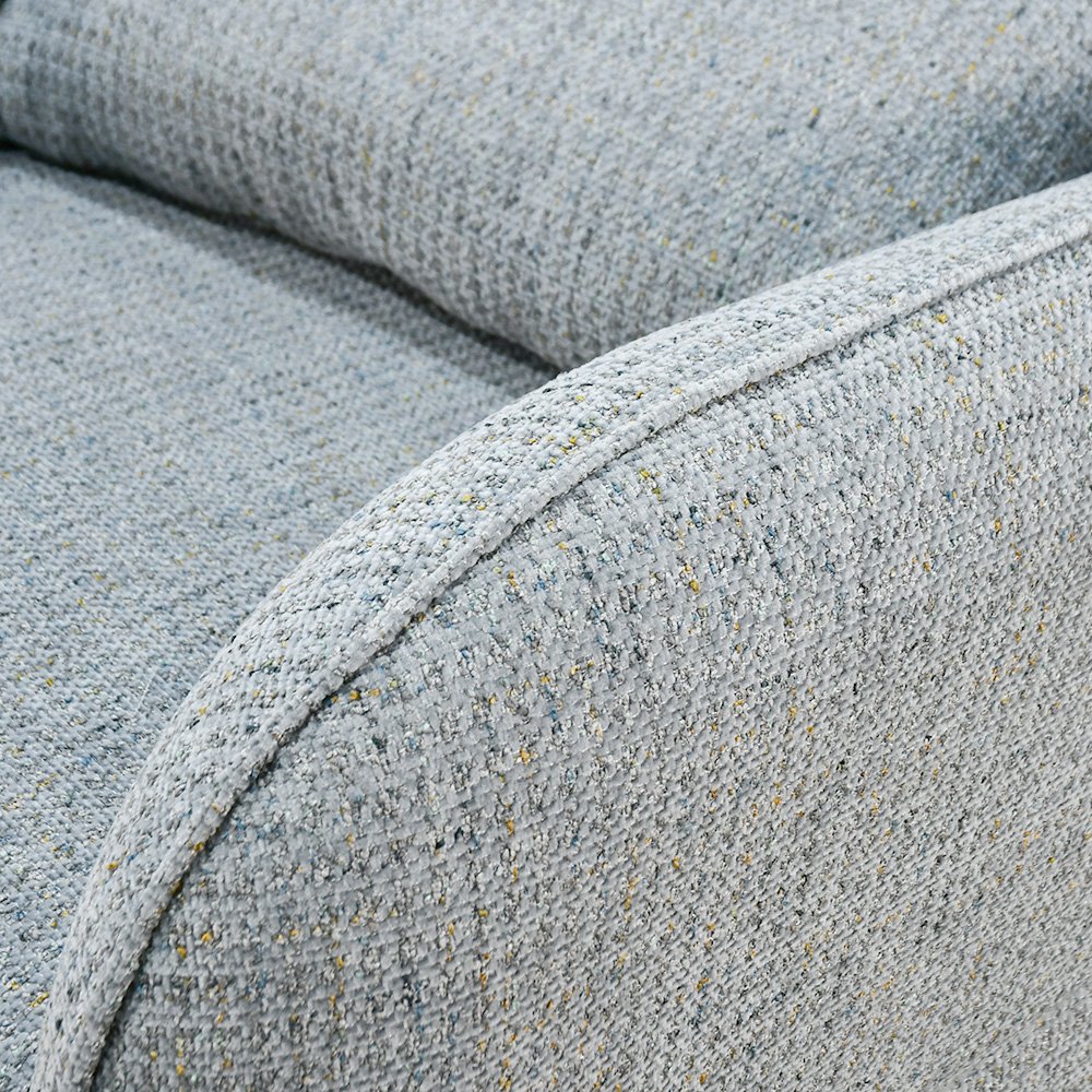 كرسي استرخاء فخم هزاز دوار قماشي مودرن رمادي