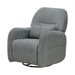 كرسي استرخاء فخم هزاز دوار قماشي مودرن