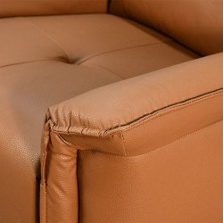 كرسي استرخاء فخم هزار دوار جلد بتصميم عصري جملي