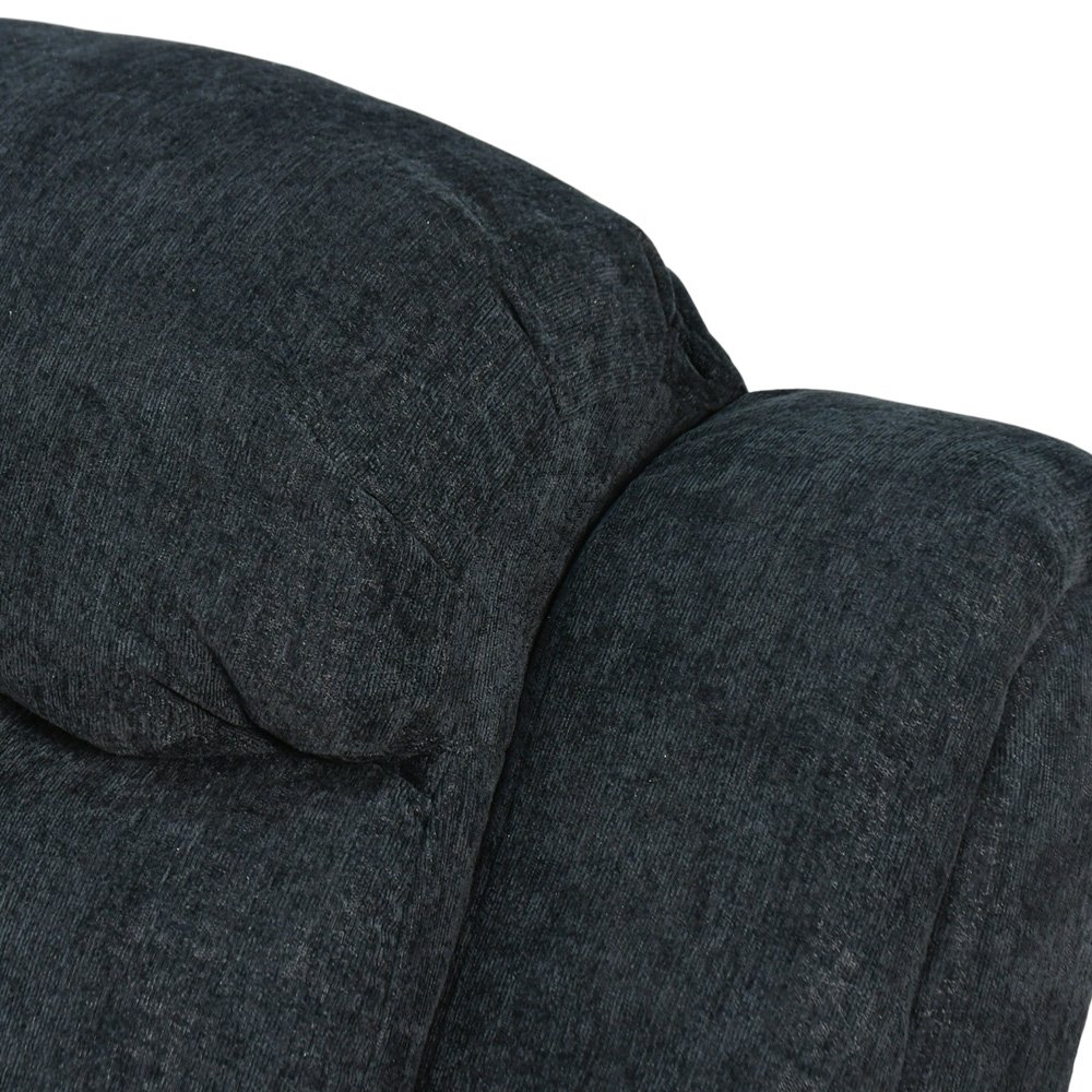 كرسي استرخاء فخم هزاز دوار بحامل جوال أسود