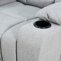 كرسي استرخاء فاخر هزاز دوار بتصميم مودرن رمادي