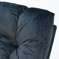 كرسي استرخاء فخم هزاز دوار بحامل جوال عصري أسود