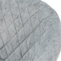 كرسي مفرد مودرن قماشي بقاعدة معدنية رمادي كرسي مفرد مودرن قماشي بقاعدة معدنية رمادي