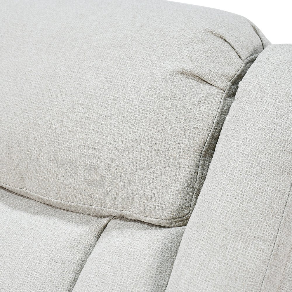 كرسي استرخاء فاخر هزاز دوار بتصميم مودرن بيج