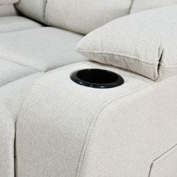 كرسي استرخاء فاخر هزاز دوار بتصميم مودرن بيج