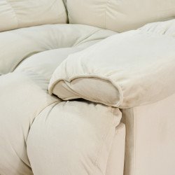 كرسي استرخاء فخم هزاز دوار بحامل جوال بيج