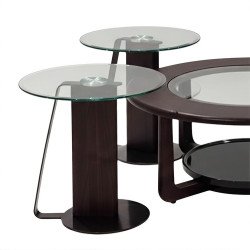 طقم طاولات خدمة 5 قطع مودرن سطح زجاجي عصري