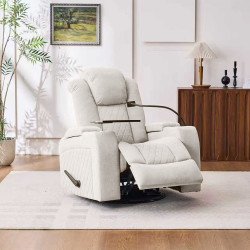 كرسي استرخاء هزار دوار بحامل جوال مع رف طاولة كرسي استرخاء هزار دوار بحامل جوال مع رف طاولة