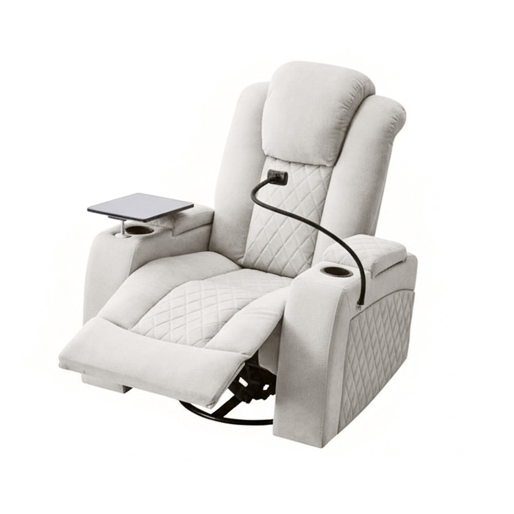 كرسي استرخاء هزار دوار بحامل جوال مع رف طاولة كرسي استرخاء هزار دوار بحامل جوال مع رف طاولة