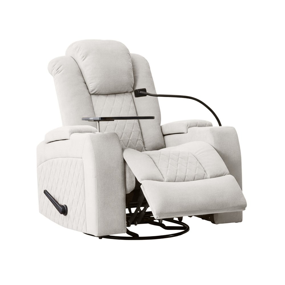 كرسي استرخاء هزار دوار بحامل جوال مع رف طاولة كرسي استرخاء هزار دوار بحامل جوال مع رف طاولة