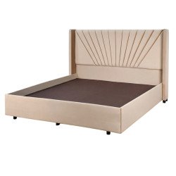 سرير خشبي بتنجيد مخملي فاخر 180×200سم