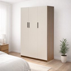دولاب ملابس خشبي مودرن 3 باب 120×200 سم