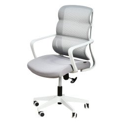 كرسي مكتب مودرن دوار قابل للتعديل رمادي