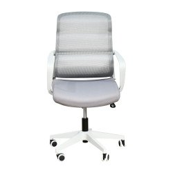 كرسي مكتب مودرن دوار قابل للتعديل رمادي