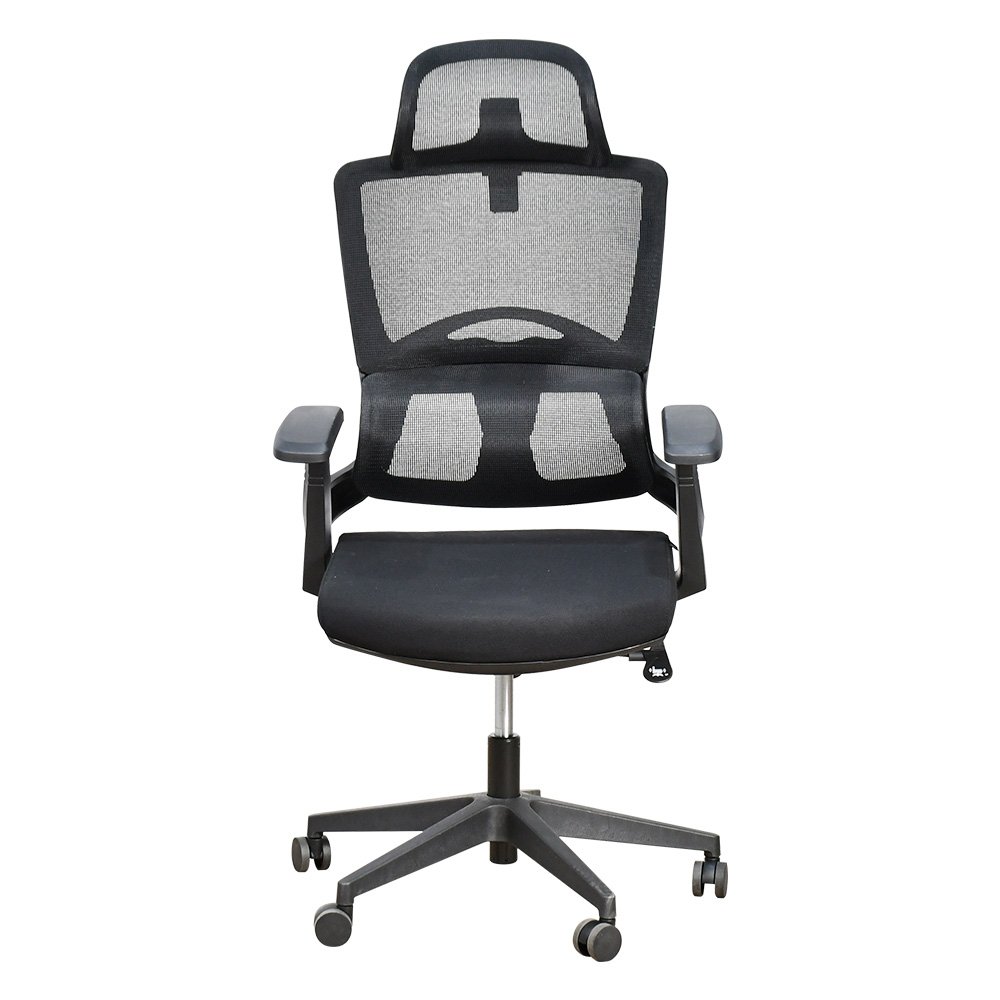 كرسي مكتب مودرن دوار قابل للتعديل أسود