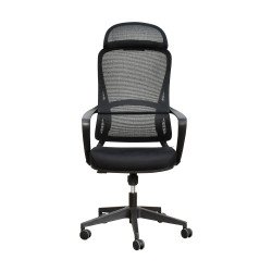 كرسي مكتب مودرن دوار قابل للتعديل أسود