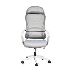 كرسي مكتب مودرن دوار قابل للتعديل رمادي