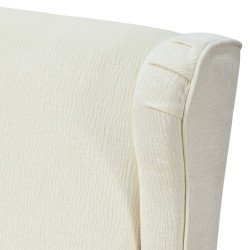 كرسي مفرد فخم قماش بهيكل معدني مودرن أوف وايت