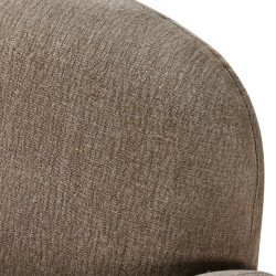 كرسي مفرد فخم قماش بهيكل خشبي مودرن بني