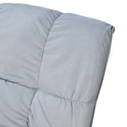 كرسي استرخاء فخم هزاز دوار بحامل جوال رمادي