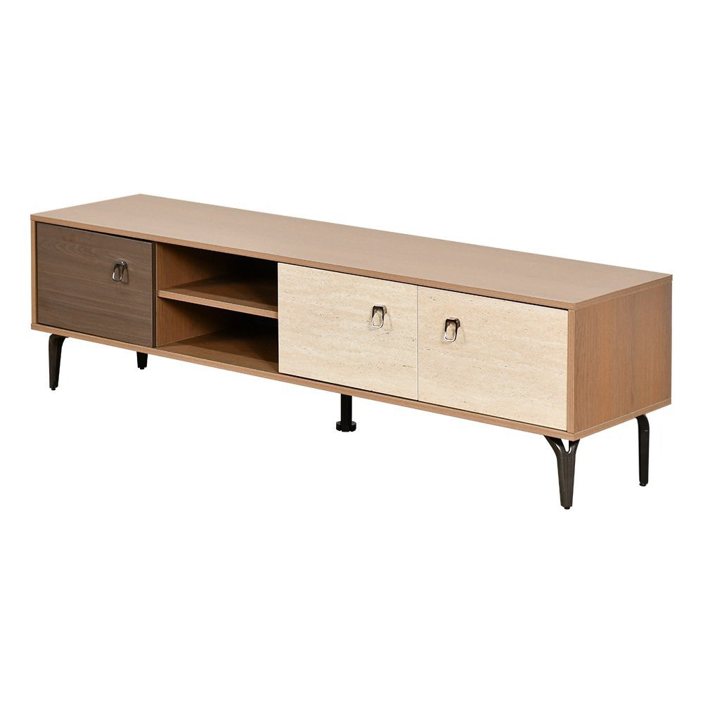 وحدة تلفاز مودرن خشبية بتصميم عصري 160 سم