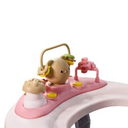 عربة أطفال عصرية بتصميم آمن وردي