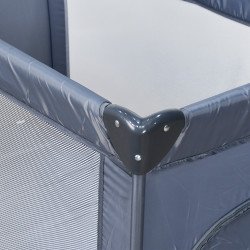 محبس أطفال حواجز متنقل بتصميم آمن رمادي