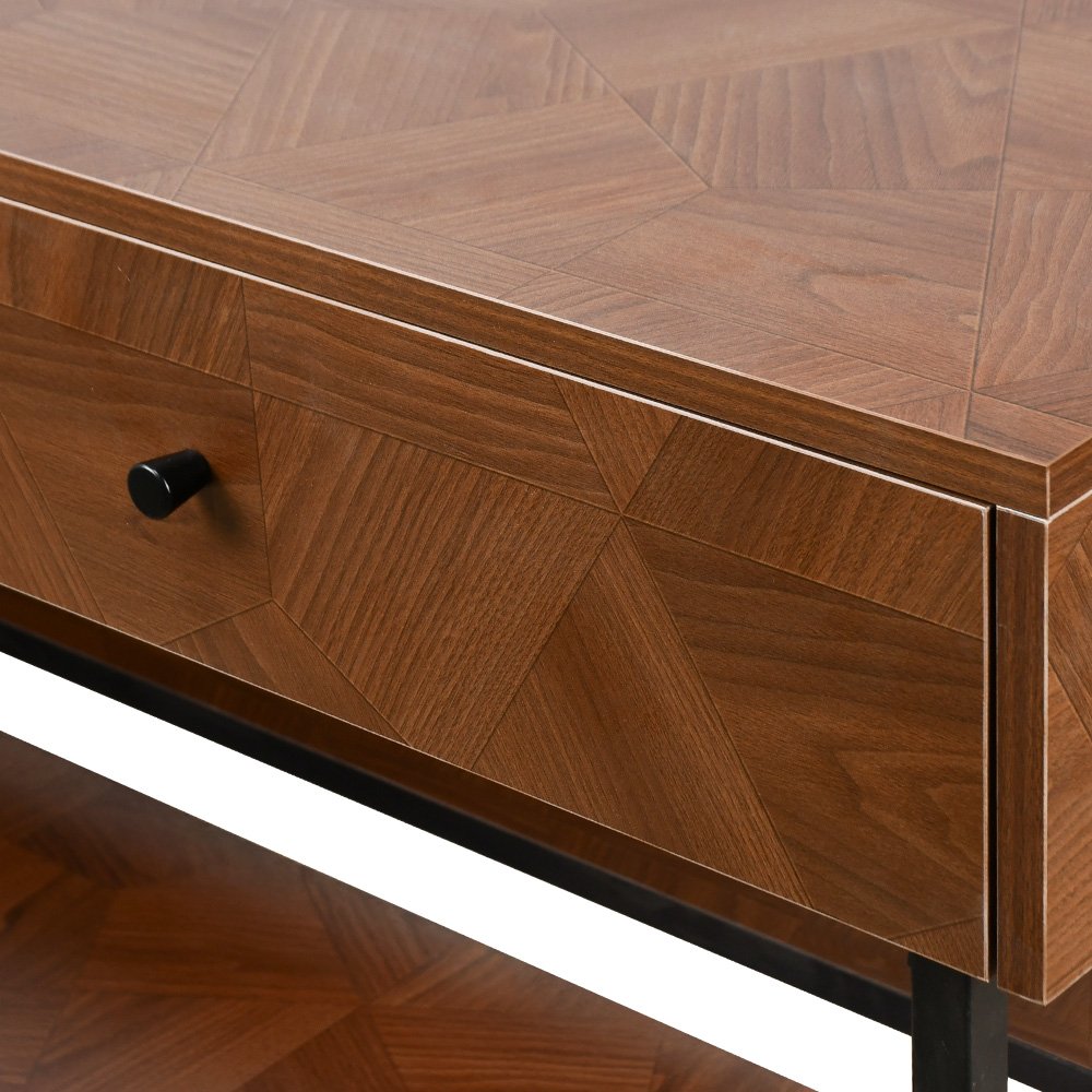 مدخل استقبال عصري خشب بأدراج ورف تخزين بني