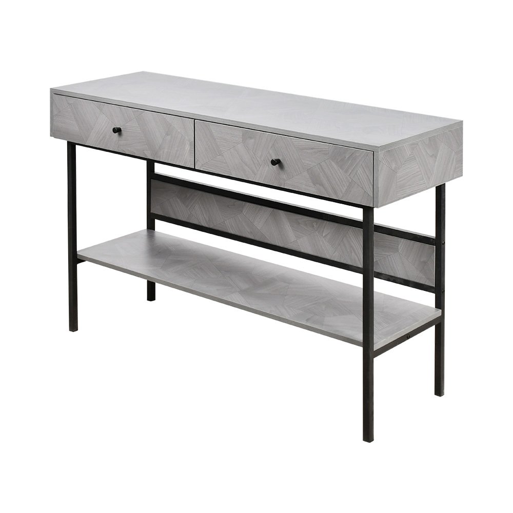 مدخل استقبال عصري خشب بأدراج ورف تخزين رمادي