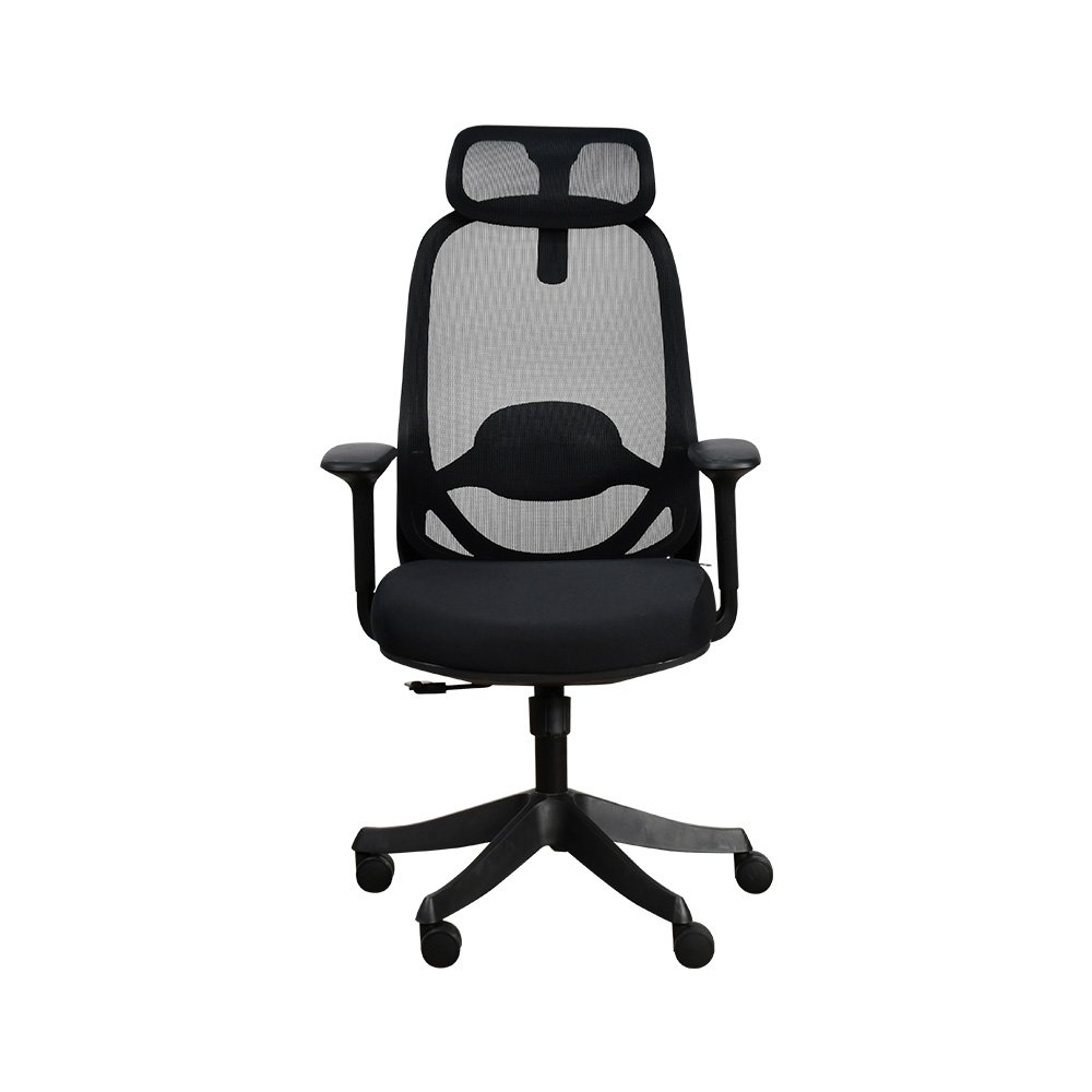 كرسي مكتب مودرن دوار قابل للتعديل أسود