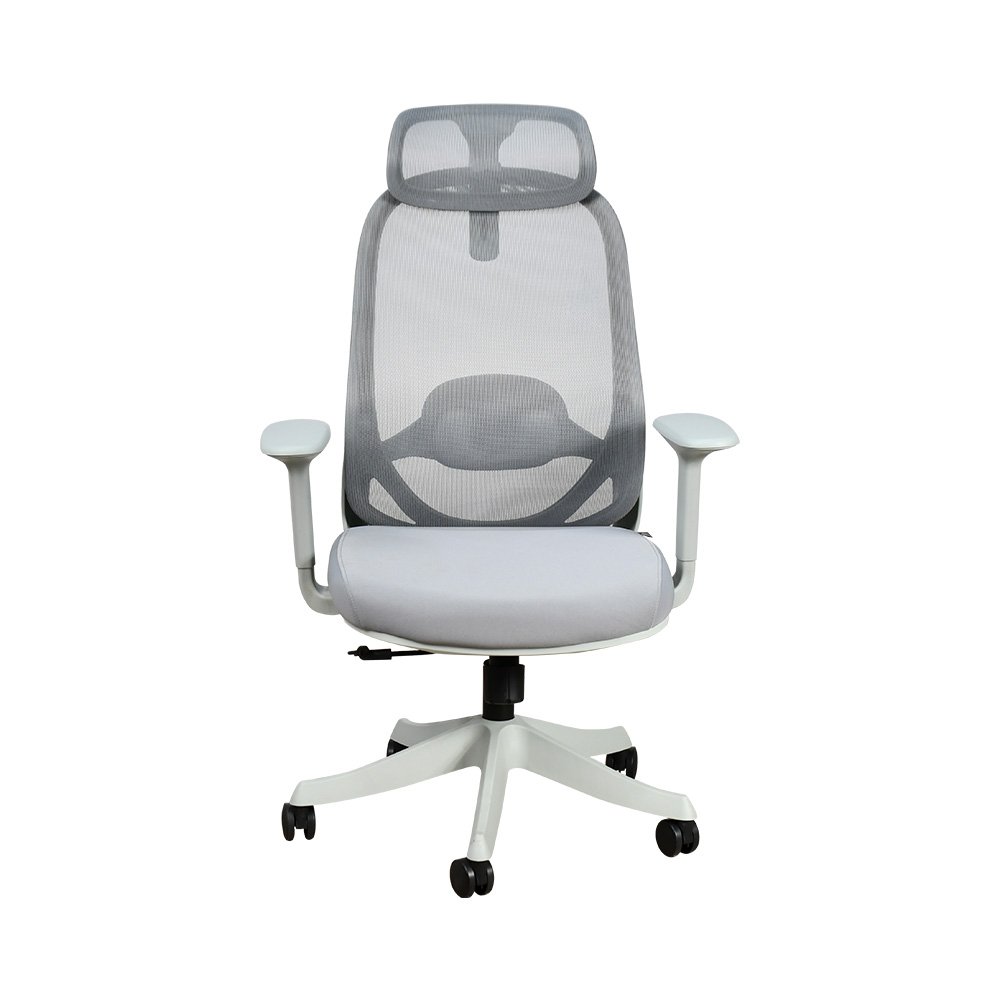 كرسي مكتب مودرن دوار قابل للتعديل رمادي