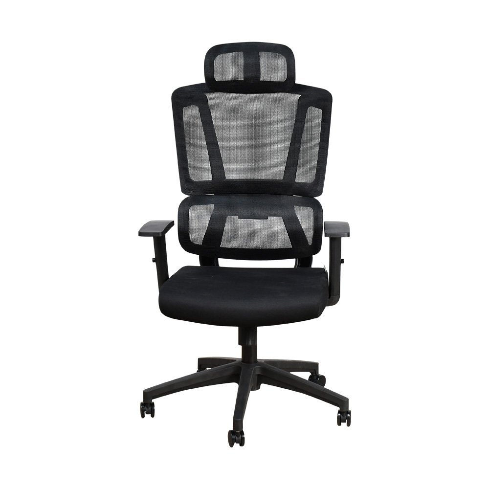 كرسي مكتب مودرن دوار قابل للتعديل أسود