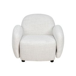 طقم كنب 2 مقعد فاخر مع كرسيين دوار وثابت أوف وايت