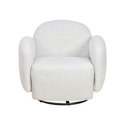 طقم كنب 2 مقعد فاخر مع كرسيين دوار وثابت أوف وايت