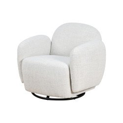 طقم كنب 2 مقعد فاخر مع كرسيين دوار وثابت أوف وايت